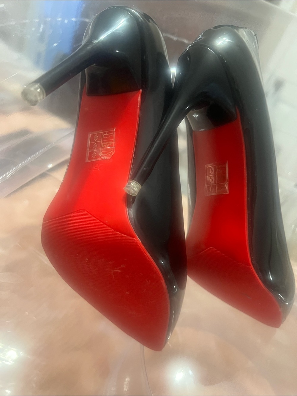 J B  uber made china Red Soles